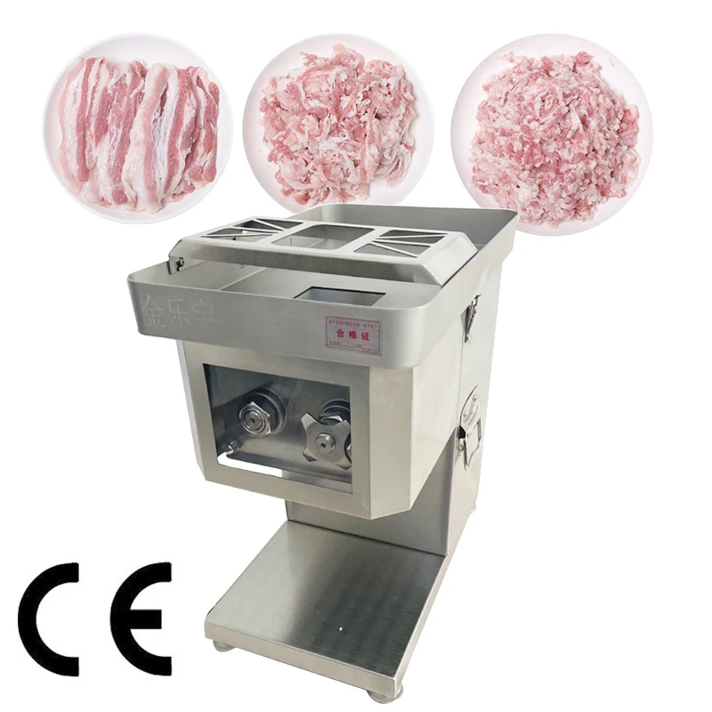 Electric Home&Commercial Meat Slicer Stainless Steel Slicer Wire Cutter Automatic Meat Grinder Sliced Meat Dicing Machine