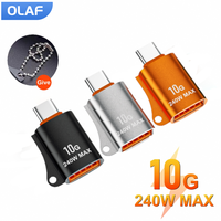 Olaf USB 3.0 Type-C Data Adapter Type C OTG USB Male To USB C Female Converter For Macbook Xiaomi Samsung S20 Fast OTG Connector