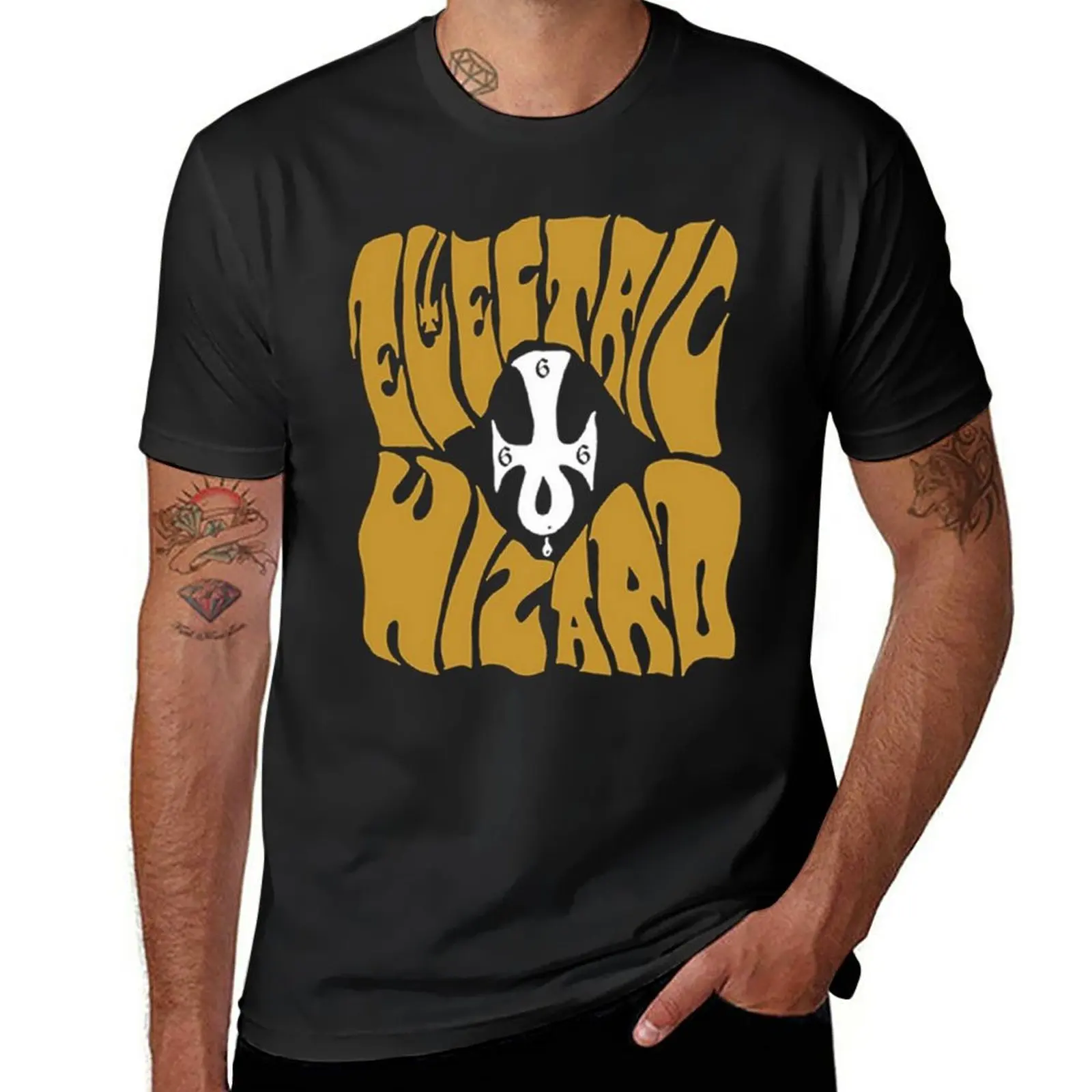 New gold electric wizard T-Shirt plus size t shirts aesthetic clothes plus size tops mens tall t shirts