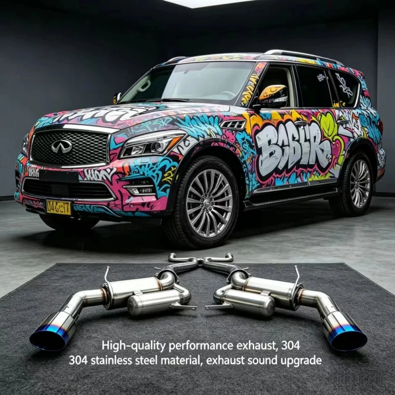 

High Quality 304 Stainless Steel Exhaust Catback System for Infiniti FX50 5.0L V8 2009-2019 Car Exhaust Pipes Sound Wave Upgrade