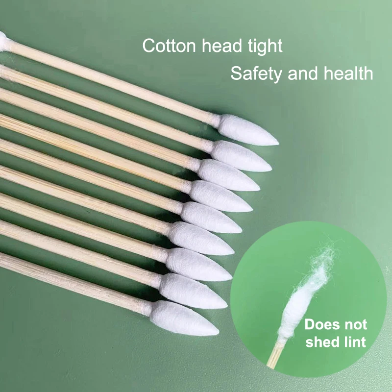 New 100/300/500Pcs Precision Tip Pet Cotton Swabs Pointed Tip Cotton Swabs Bamboo Sticks And Double Pointed For Outdoor Makeup