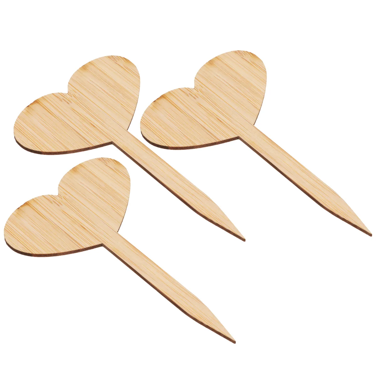 

20Pcs Bamboo T Shape Garden Labels Thicken Easy Insert Seedling Markers Wood Color Miniature Decors
