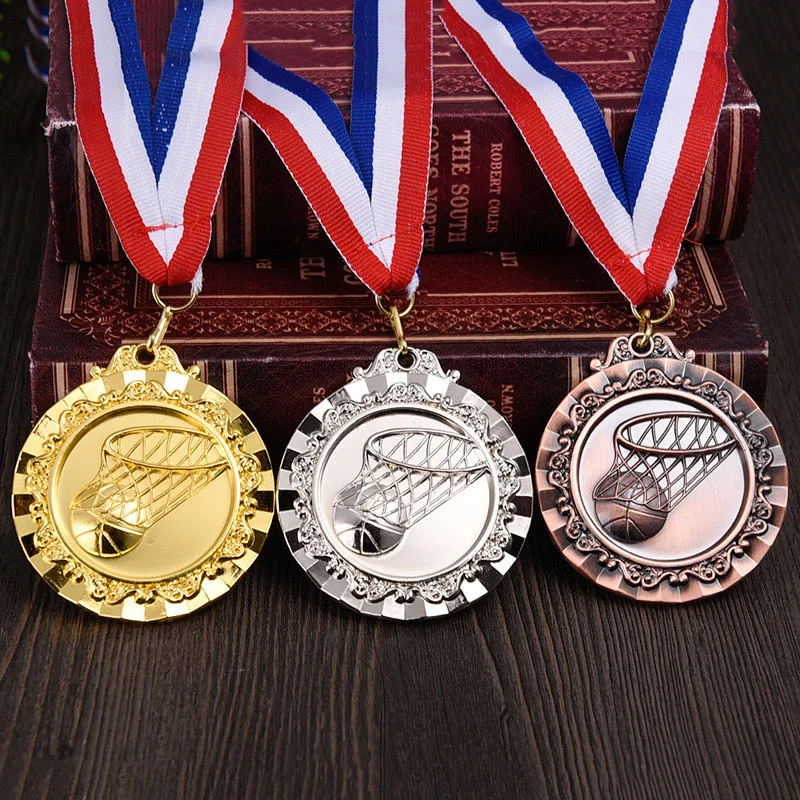 Customized Creative Medal for Children's Competition, Trophy Tag Souvenir Metal Gold, Silver, Bronze, Honor Student Sport, 12Pcs