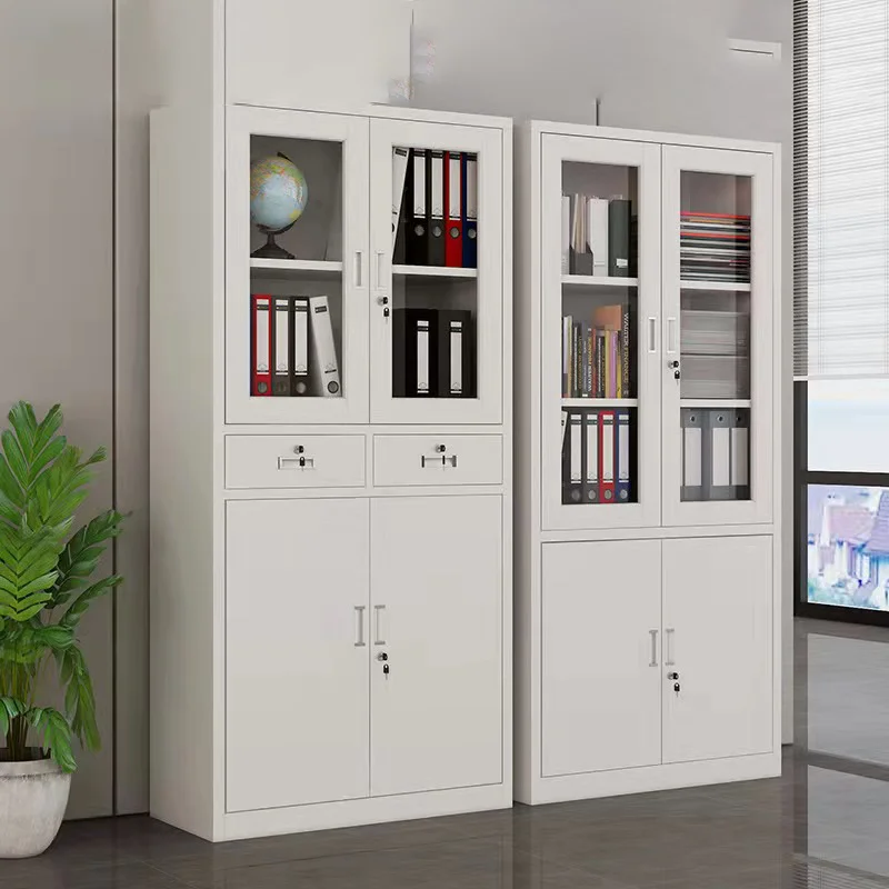 Document Storage White Cabinet Iron Cheap Cabinets Metal Office Organizer Furniture Built-in Medicine Multi-purpose Space Saving