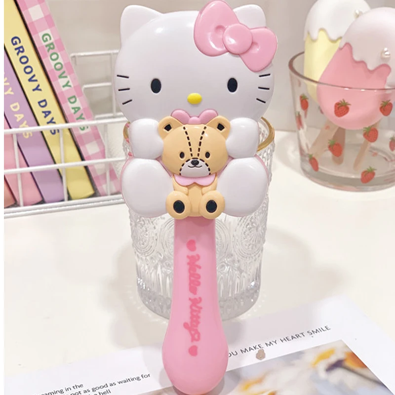 Sanrio Cartoon Hello Kitty Cute Hair Brush Anti-Static Toddler Comb Hair Brush with Air Cushion Detangler Brush for Adults&kids