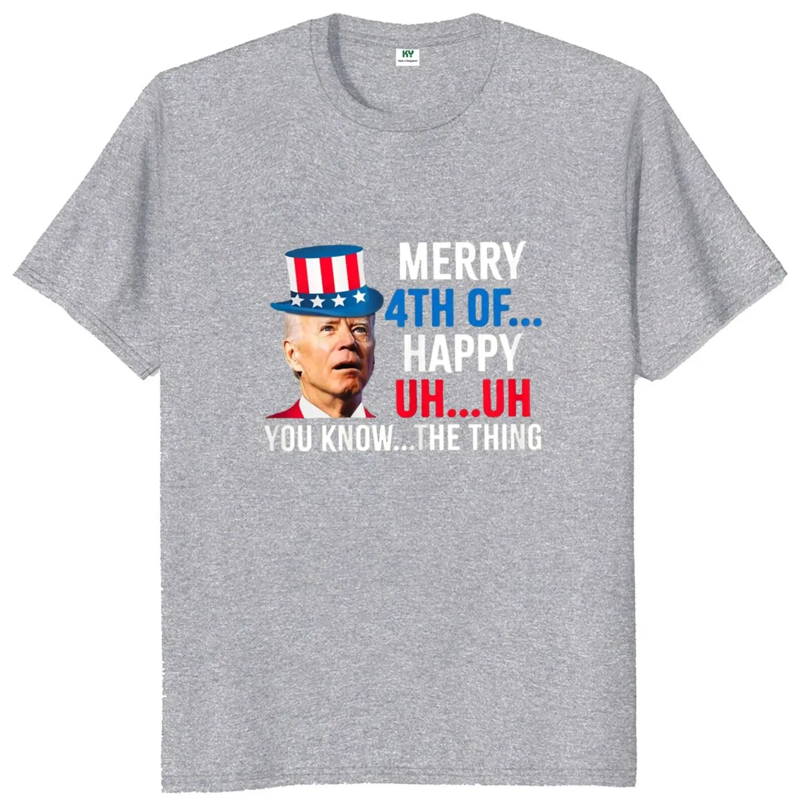 Joe Biden Confused Merry Happy 4th Of July T Shirt Sarcastic Funny Meme Classic Tee Tops For Men Women 100% Cotton Tshirt