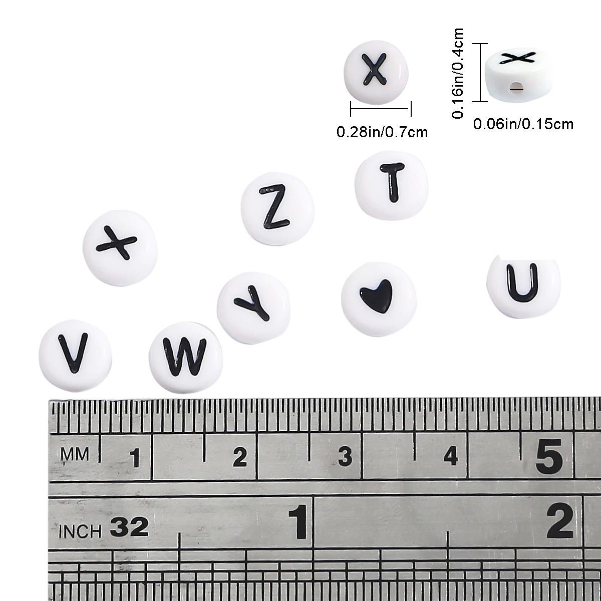 960-1200pcs acrylic 26 letter bead heart shaped square bead flat bead handmade DIY bracelet necklace jewelry jewelry material