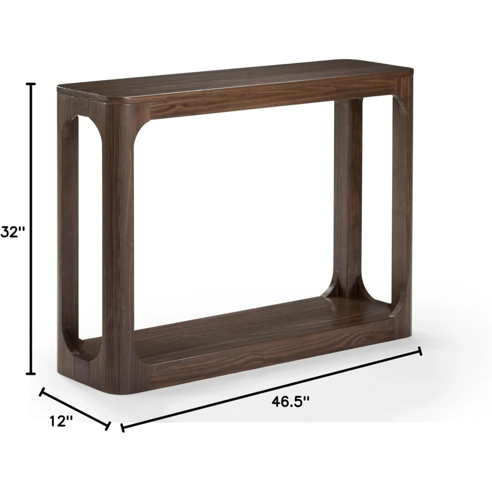 US Forma Console Table, 46 Inch, Solid Wood Sofa Table, Entryway Table for Hallway, Narrow Behind The Couch Table, Console