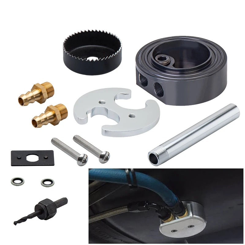 Universal Fuel Tank Sump Single Hole with Integrated Return For Diesel Truck AirDog FASS For Dodge Cummins GM Duramax Powerstrok