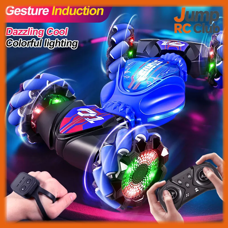 Gebaardetectie RC Auto 2.4G 4WD Stunt Drift Off Road Klimmen Afstandsbediening Draaiende Racewagen Speelgoed voor Jongens Kinderen Buiten Spelen