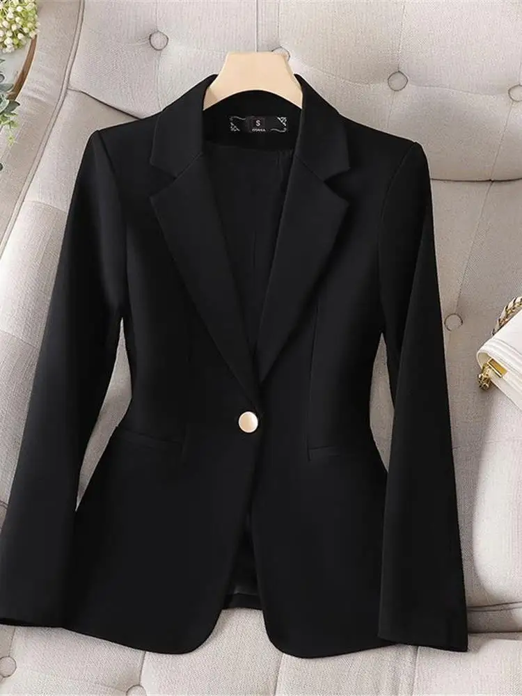 

Cleanfit Sle Women's Jaet Light Beige Casual Profional Spring Autumn New Faion Ladies Suit Top Long Sve