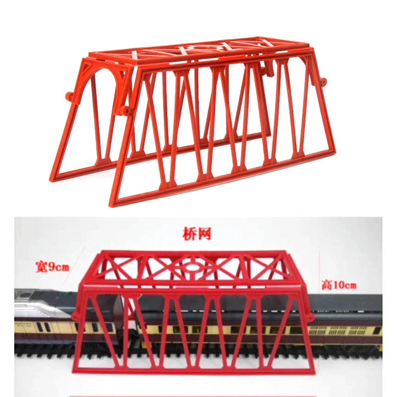 Hot Sale Electric Rail Train Toys General Rail Scenario Accessories 25.5 Cm Red Bridge Network Boy's Toy 2pcs/Lot X3