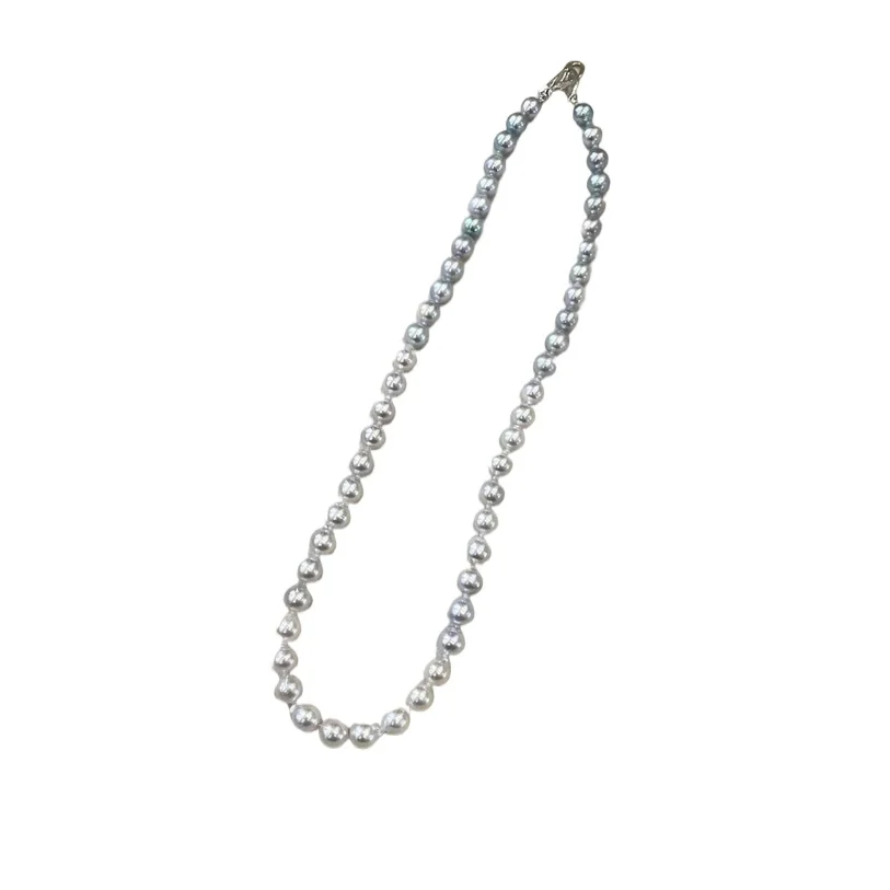 

NEW SOUTH SEA NATURAL CULTURED GRAR WHITE MULTICOLOR PEARL NECKLACE 8-9MM 17" 6666