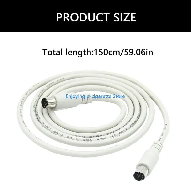 Langes 8-Pin-Stecker-DIN-Verlängerungskabel für zuverlässige Audioleistungen. Audiokabel Y4QF – Detail 6