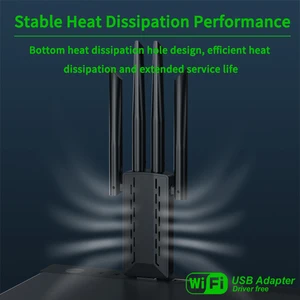 Original 4 Antennen 1200 Mbit/s WiFi USB 3.0 Adapter 2,4G/5GHz Doppel -WiFi -Band Dongle Dongle Network Platte 802.11ax für Win 10/11 PC 10 Hauptverkäufe Caixa MDF -Runde - №6