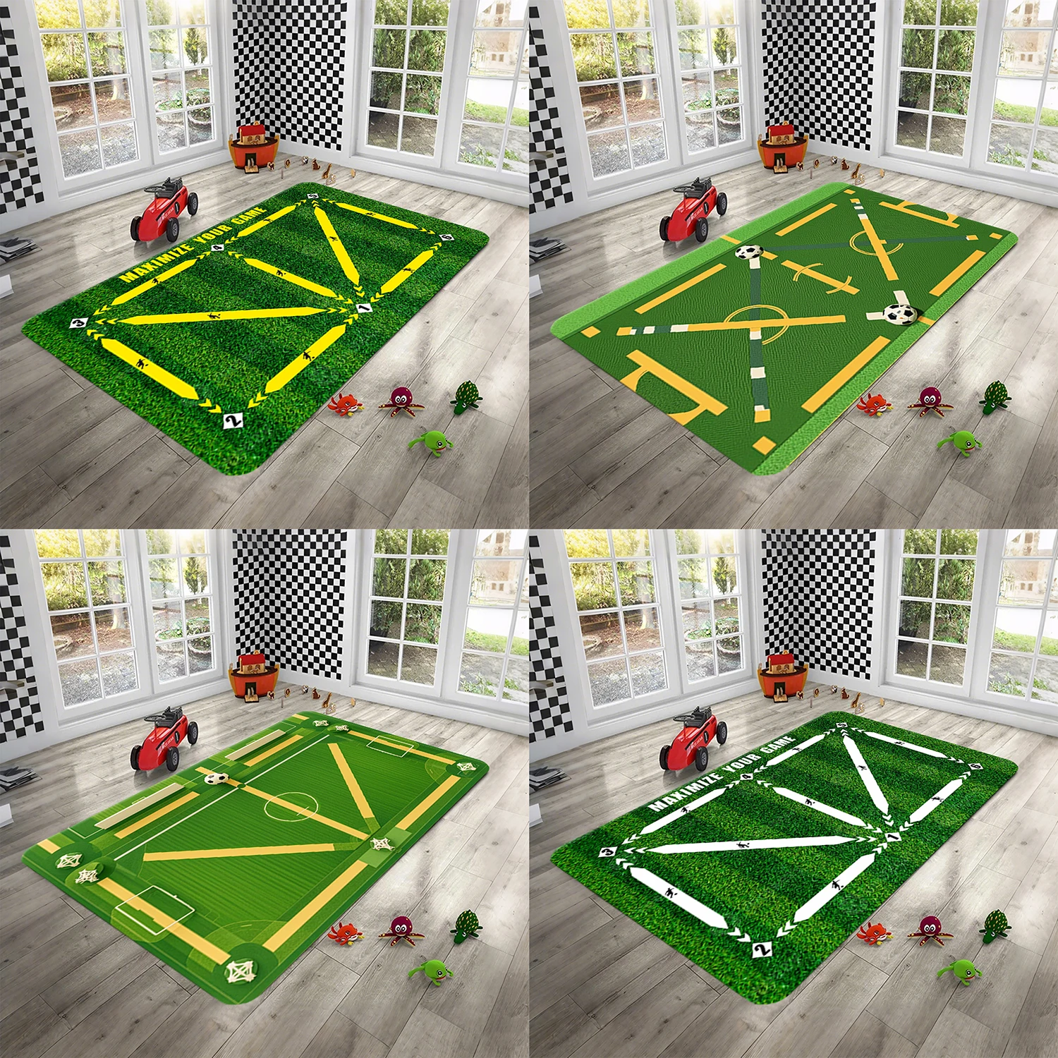 

Коврик для тренировок по футболу, домашний коврик, коврик для входной двери, 100% полиэстер, современный декоративный коврик для спальни, ковер для улицы