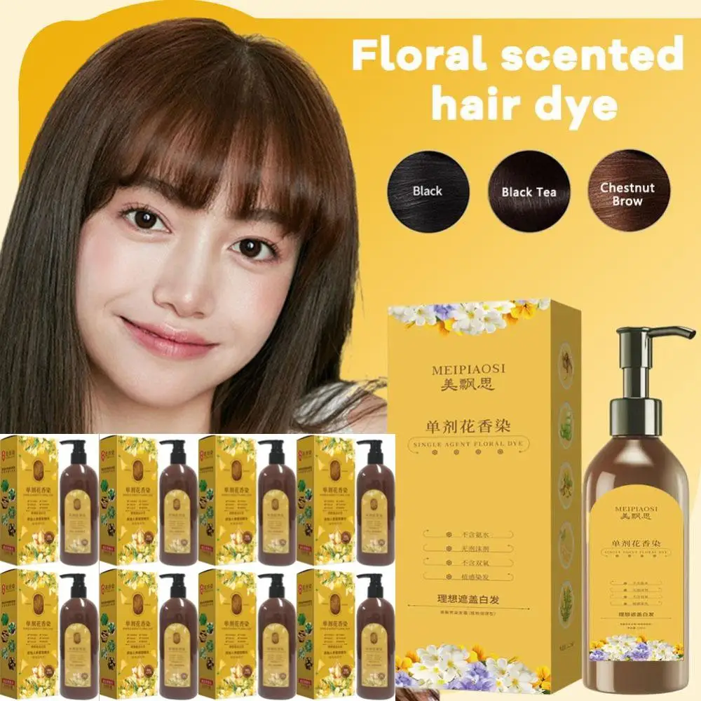 

3 In 1 Hair Dye Coloring Shampoo Coloring Extract Hair Care 300ml Long Lasting Natural Hair Dye Shampoo Plant-derived Hair Dye