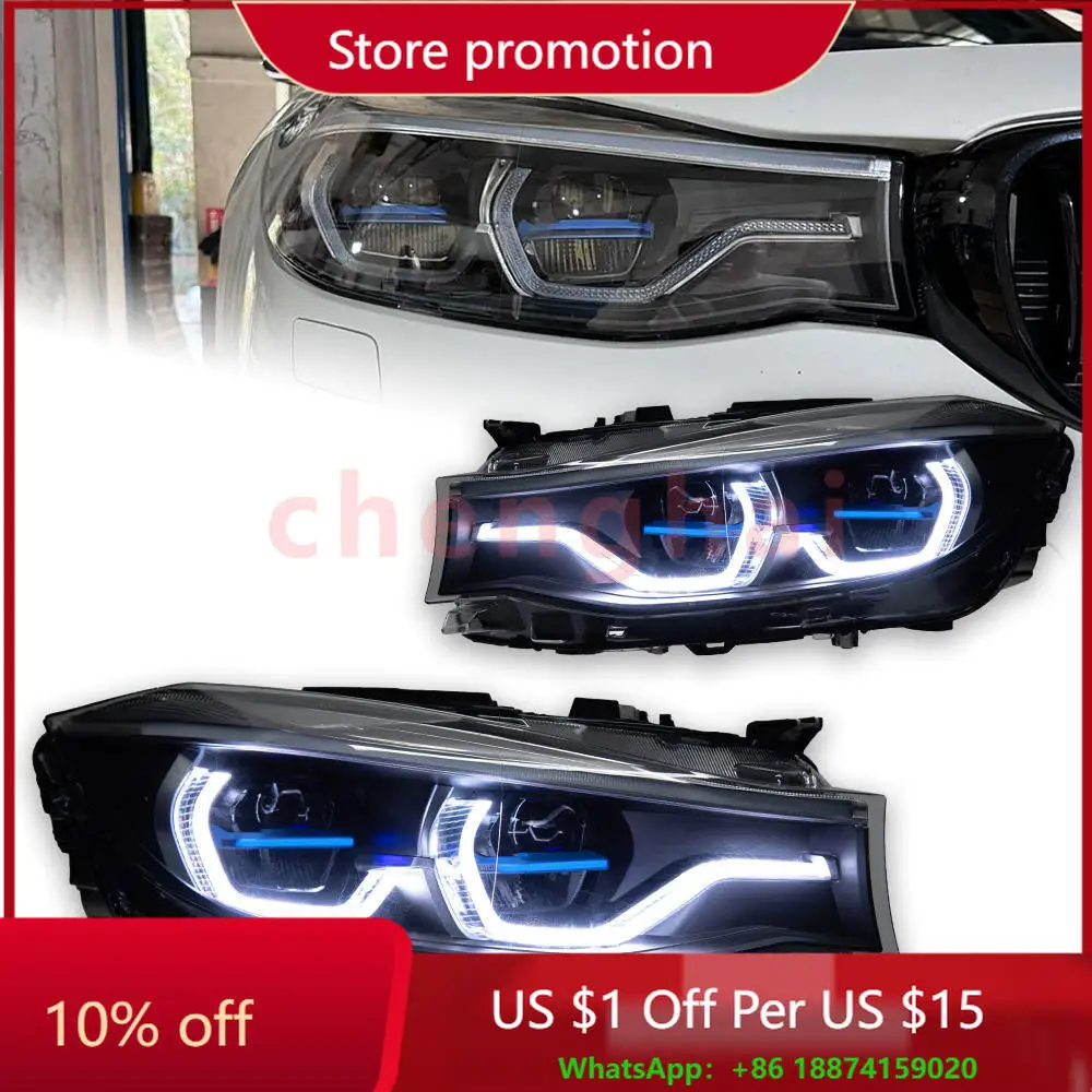 

Светодиодные фары в сборе для BMW 3 серии F34 GT 2013-2019, улучшенные фары, высококачественные фары BMW