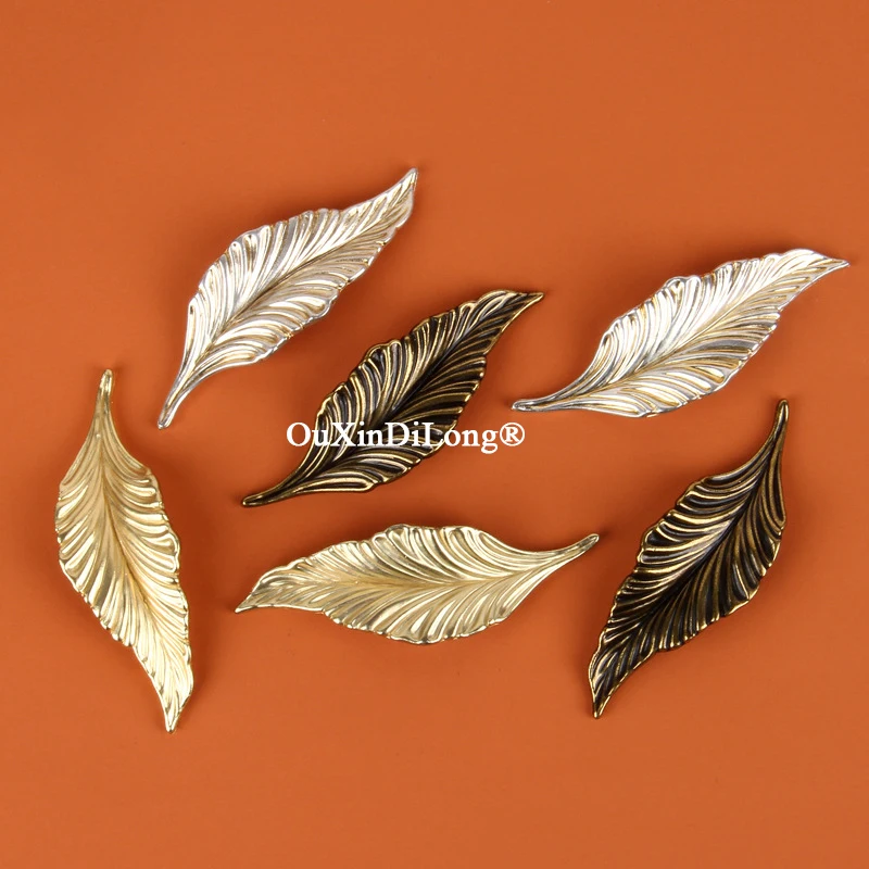 Retro 4PCS Zinc Alloy Creative Leaf Furniture Handles Drawer Pulls Cupboard Wardrobe Dresser Shoe TV Wine Cabinet Pulls Gifts