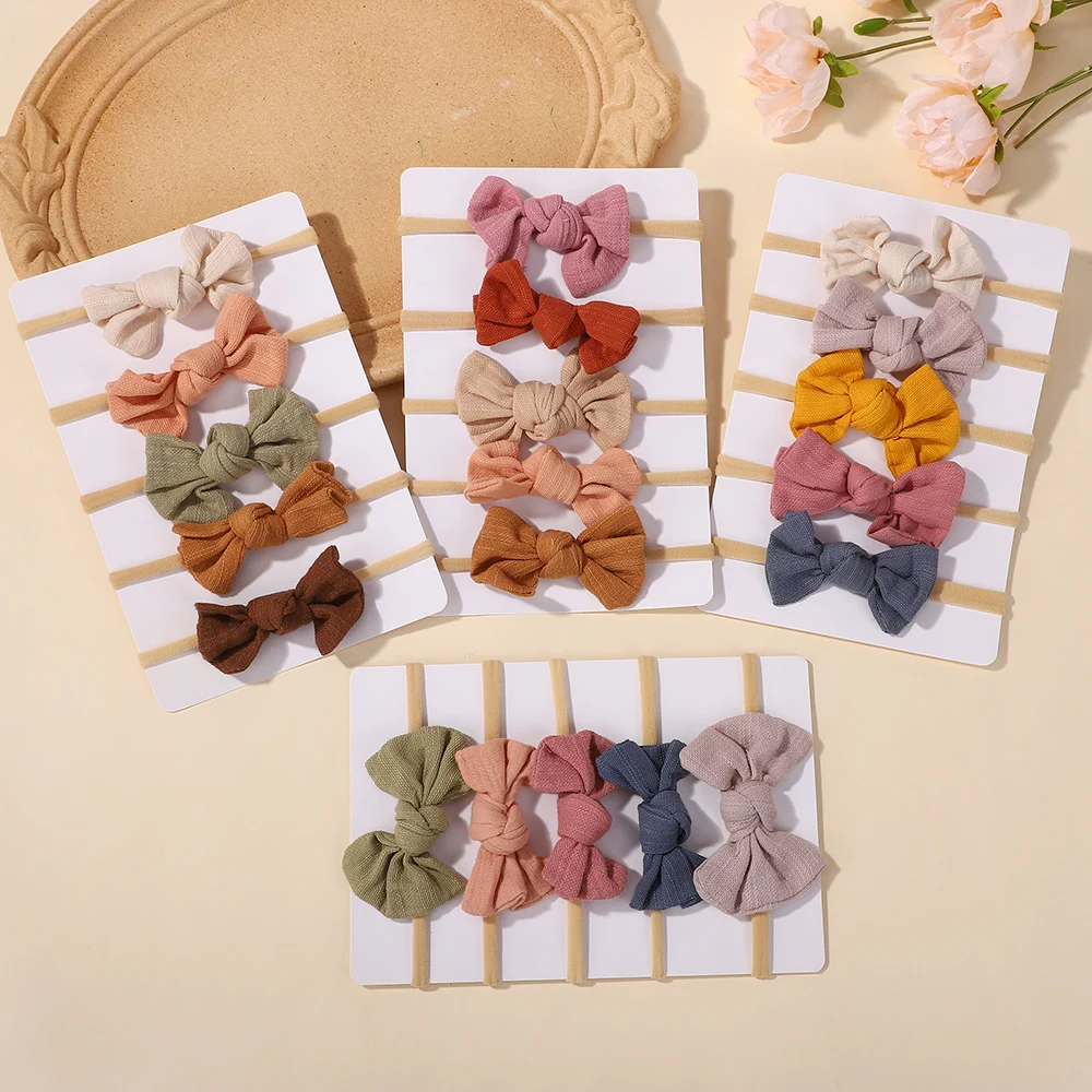 

20pcs Random Color Baby Bow Headband Nylon Headbands Hair Bands for Children Girls Soft Hairband Newborn Hair Accessories