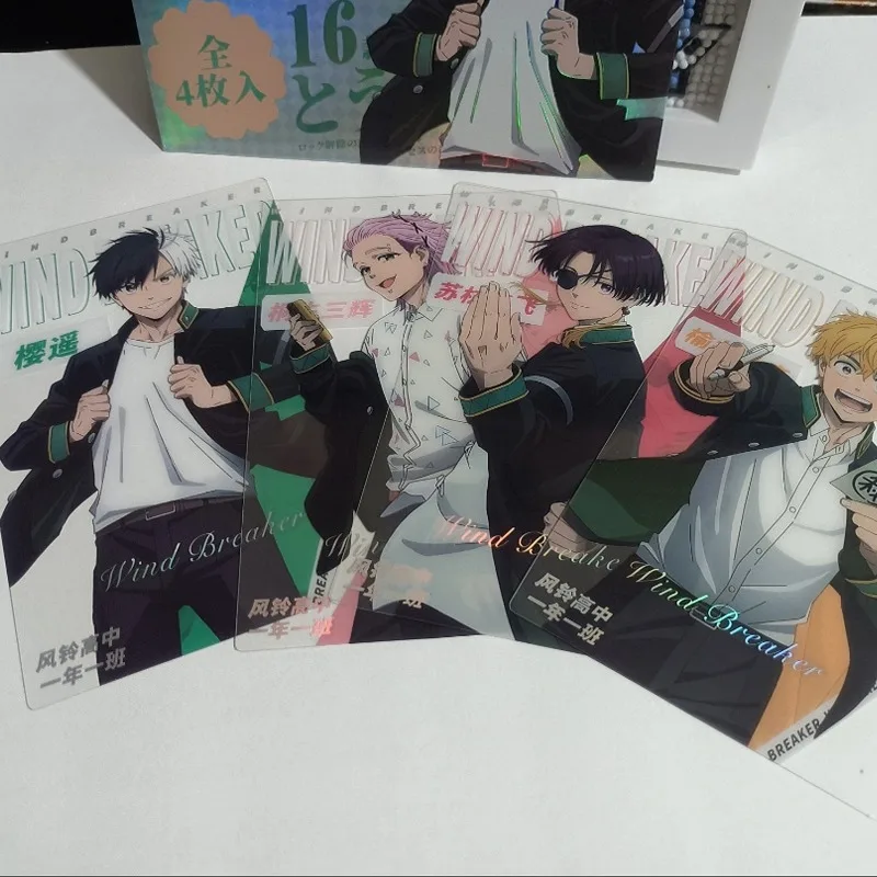 4Pcs/Set Anime Three-Inch Photo Props Diy Cartoon Pvc Transparent Card Collection Card Kids Gift