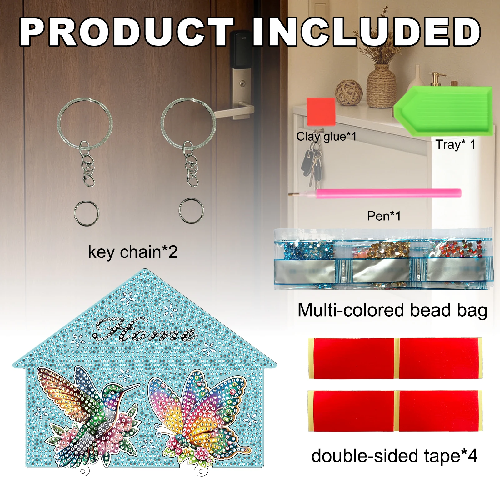Kit de porte-clés à crochet po - Art Craft Animals avis et prix