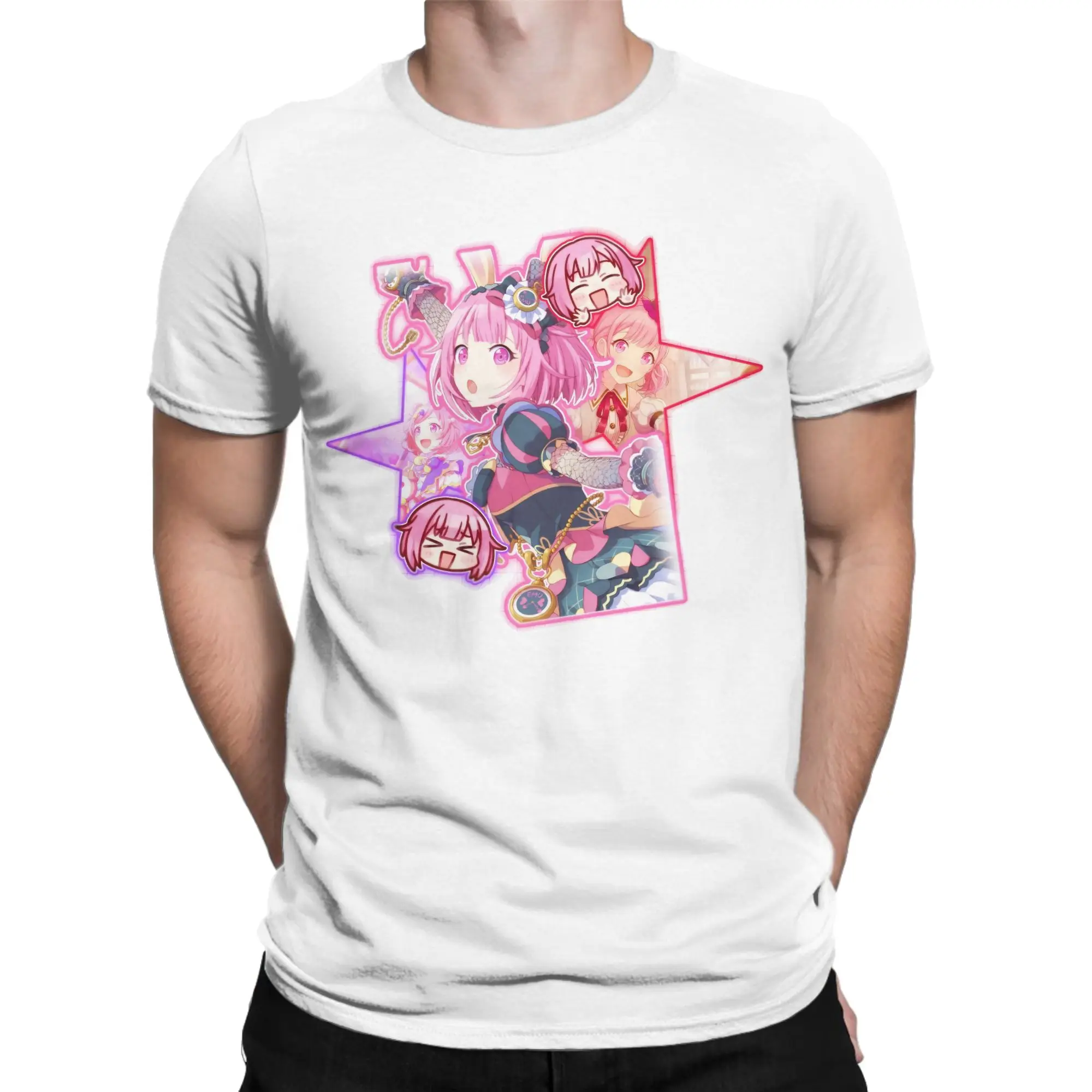 Emu Otori T-Shirt Men Women Singer Anime Funny Cotton Tees Round Collar Short Sleeve T Shirt Adult Tops