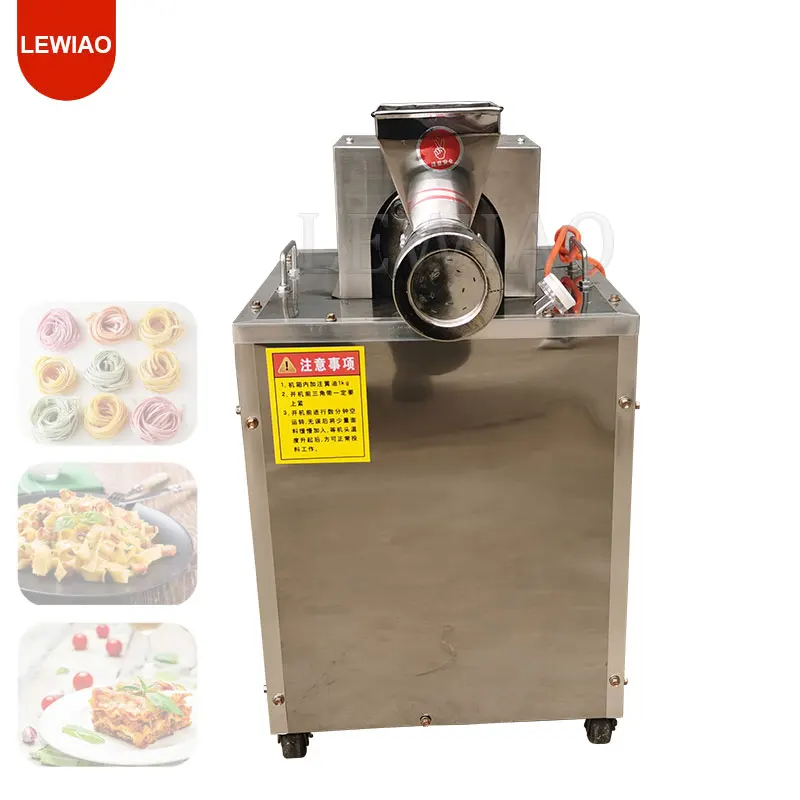 Machine industrielle d'extrudeuse pour pâtes, spaghettis frais, macaroni italien