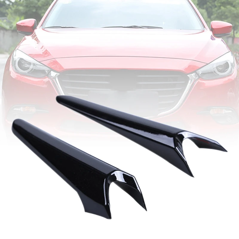 for Mazda 3 Axela 2017 Front Fog Light Eyebrow Cover Trim Sticker Daytime Running Light Decoration Covers