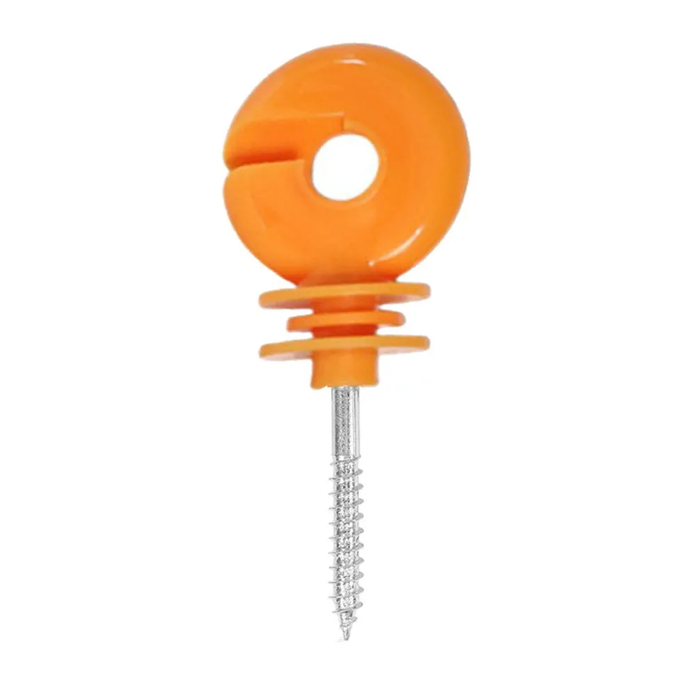 

100Pcs Screw-In Wood Post Screw Great Insulation Sunproof Fence Ring Insulator Angled Slot Easy To Use