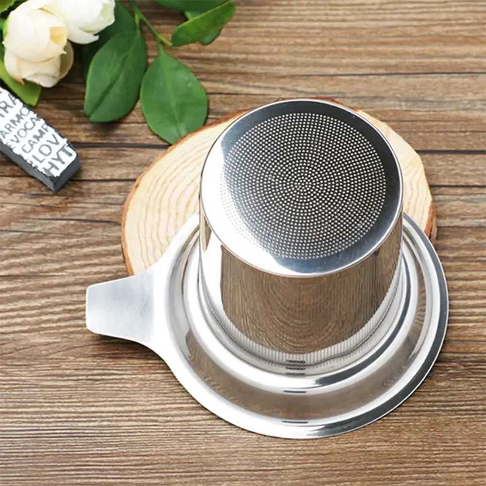 ​​304 Stainless Steel Tea Infuser Reusable, Fine Mesh Strainer with Foldable Handle & Clip - Loose Leaf/Filter for Mug Teapot