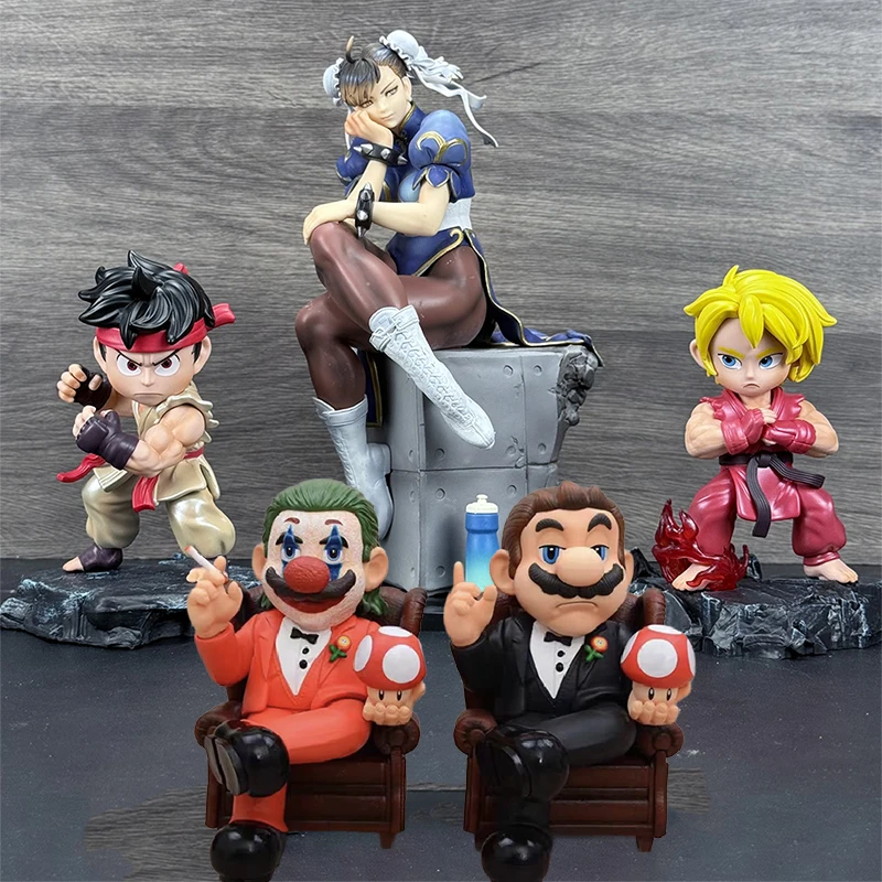 

Game Ken Street Fighter Action Figures Chun Li Figure Adult Collectible Hoshi Ryu Toys Anime Plumbers Mario Statue Decor Model