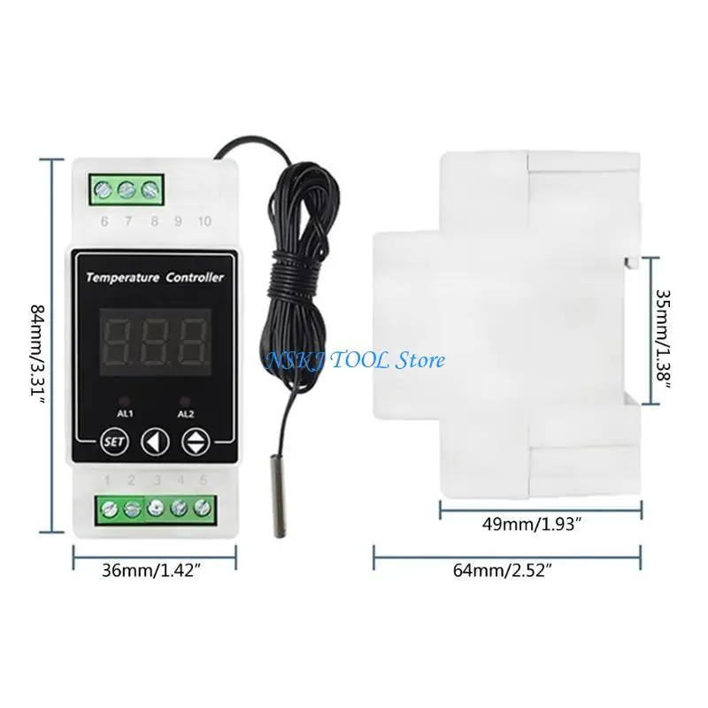 L8RC Adjustable Temperature Control System Mount Digital Temperature Controller
