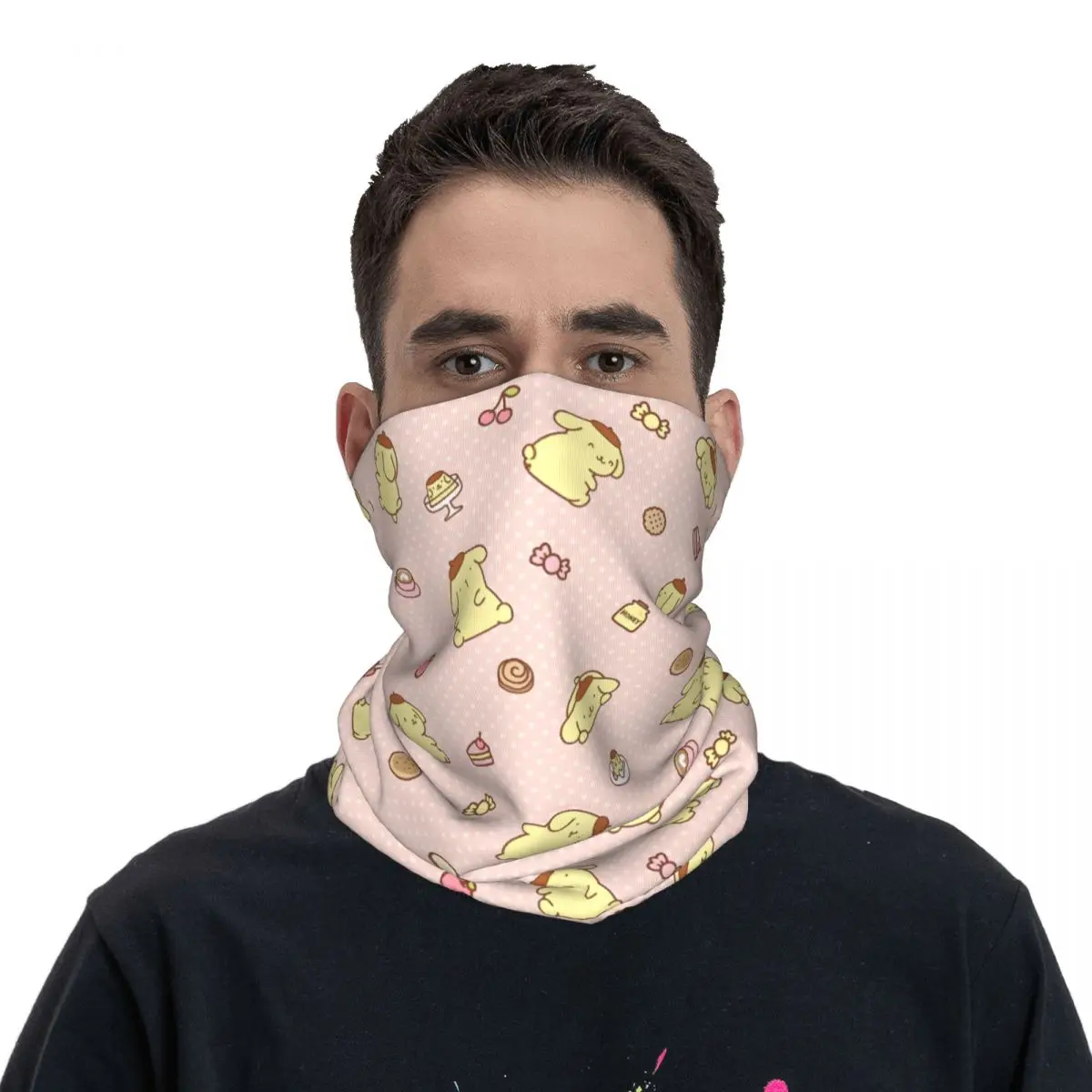 مخصص Pompompurin باندانا الرقبة الجراب UV حماية الوجه وشاح غطاء النساء الرجال لطيف الكلب أغطية الرأس أنبوب بالاكلافا