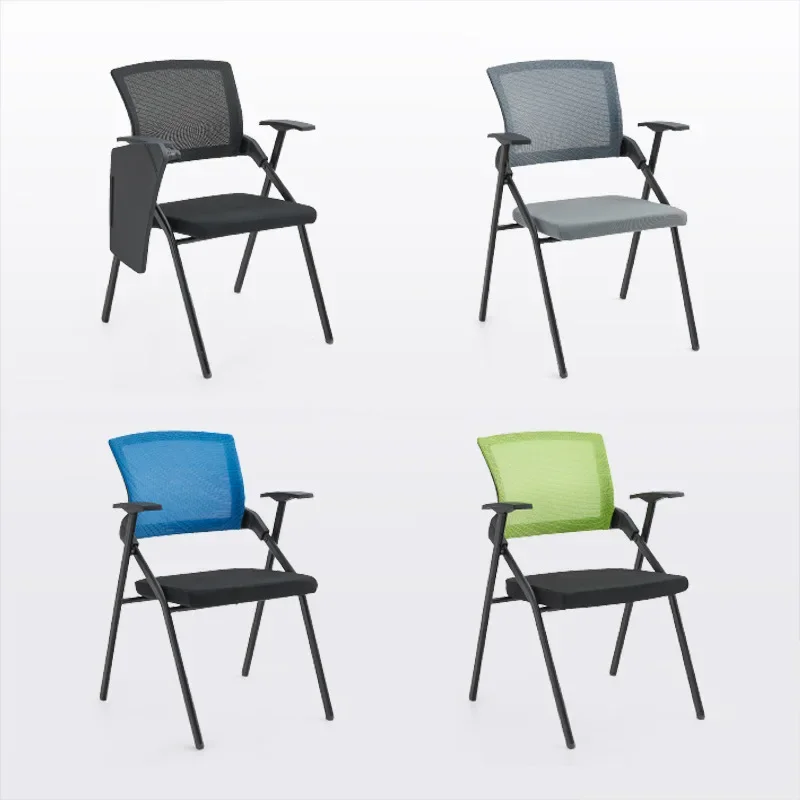 Simplicity with writing board, training chair, office staff chair, foldable mesh, computer chair with wheels, leisure chair