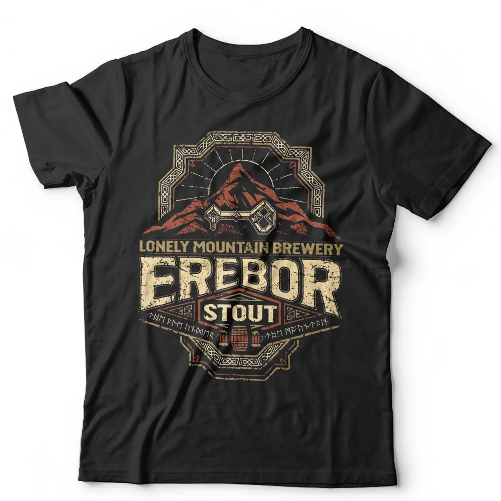 Erebor Stout t-shirt unisexe drôle parodie Film bière LOTR rétro Vintage rétro nain