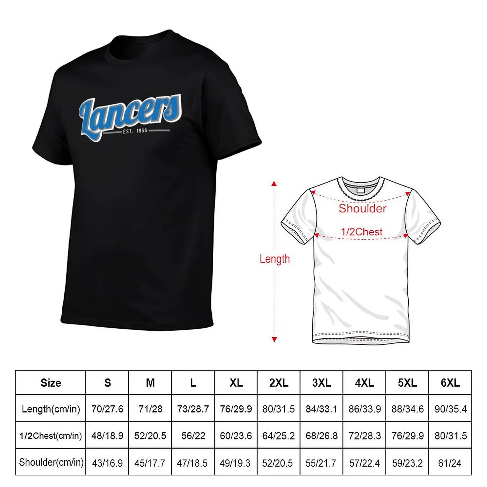 Lancers Est. 1956 T-Shirt Blouse cute tops animal prinfor boys anime clothes mens big and tall t shirts