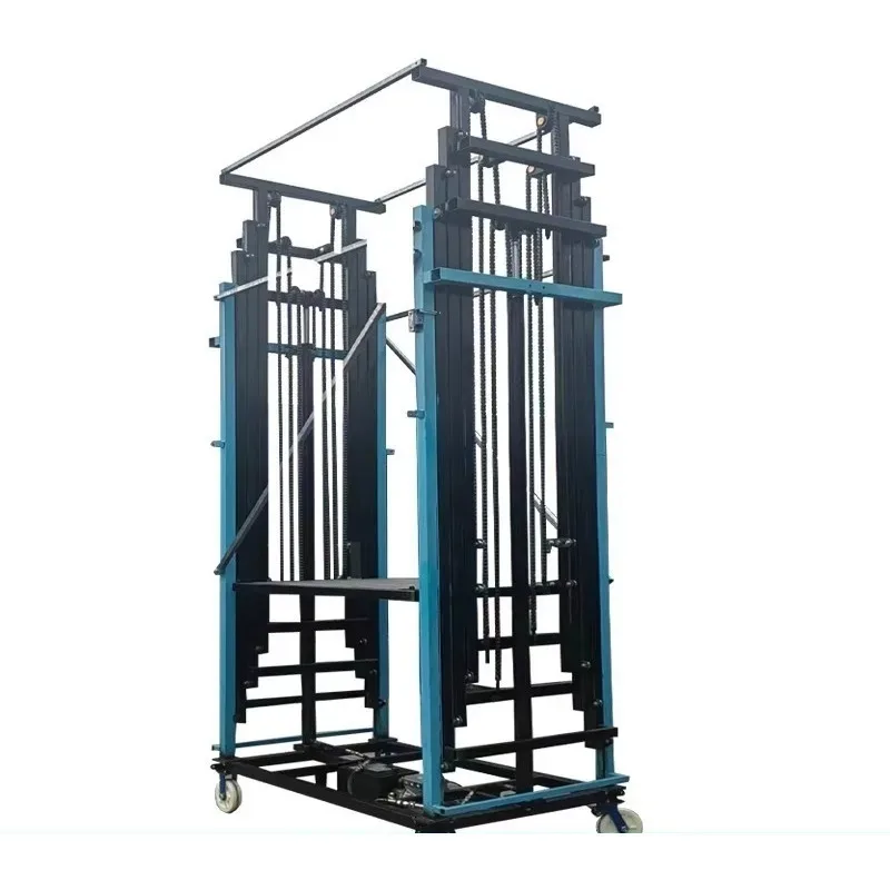 Tr* Mobile hydraulic lift indoor and outdoor decoration remote control lifting platform scaffolding lifting folding machine