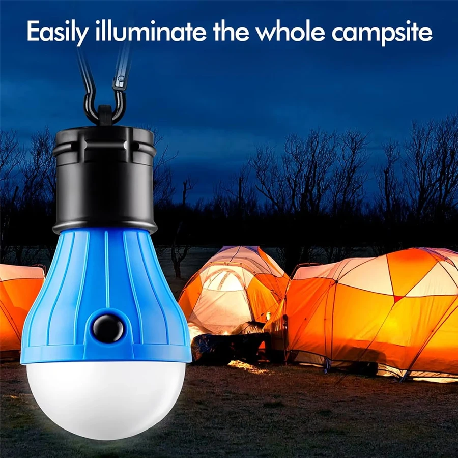 1/2/4 قطع فانوس تخييم LED محمول مصباح خيمة مصباح طوارئ مقاوم للماء إضاءة معلقة للمغامرات تعمل ببطاريات AAA - 3