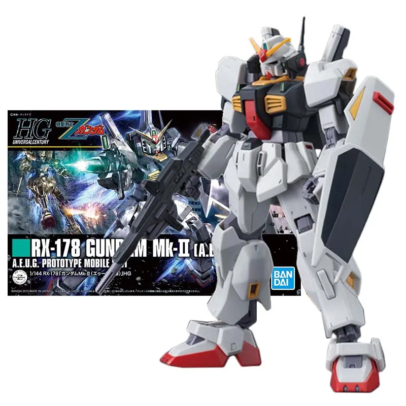 

Bandai Figure Gundam Model Kit Anime Figures HG RX-178 MK 2 AEUG Mobile Suit Gunpla Action Figure Toys For Boys Children's Gifts