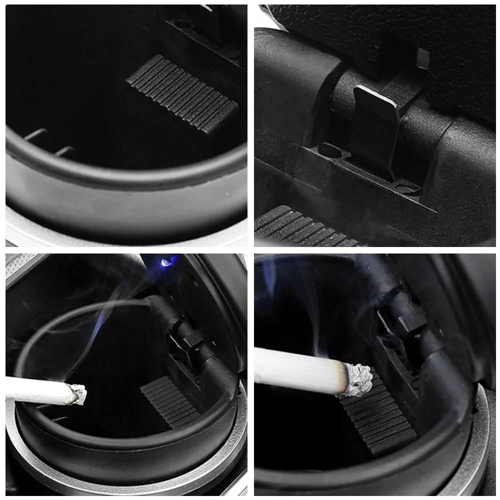 Portable Car Cigarette Ashtray Cup With LED Light Detachable Vehicle Ashtray Auto Accessories For Volvo XC90 S60 XC60 V70 S80