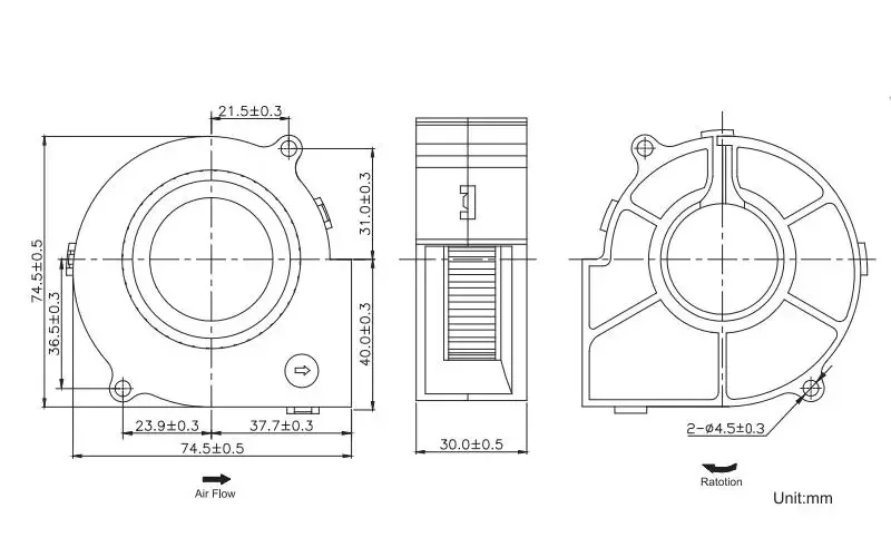 New SXDOOL DC 9733 12V 24V Blower Fan 97mm 97 x 33mm BBQ Blower Big Air Blower Flow Centrifugal Fan 3000RPM Sleeve/Ball Bearing