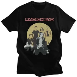 Radiohead Graphic Men Print T-Shirt Hip Hop Rock Band T Shirt Fashion Casual Crew Neck Short Sleeve Plus Size T Shirt Unisex Tee