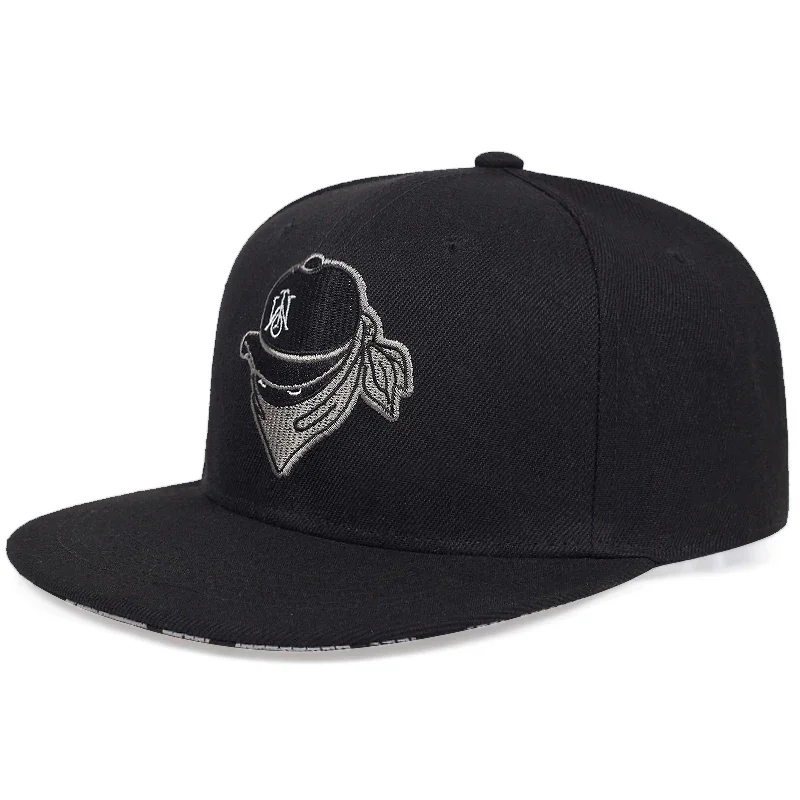 Cappelli hip-hop con ricamo mascherato unisex Primavera Autunno Cappellini da baseball snapback casual regolabili Cappello per protezione solare da esterno