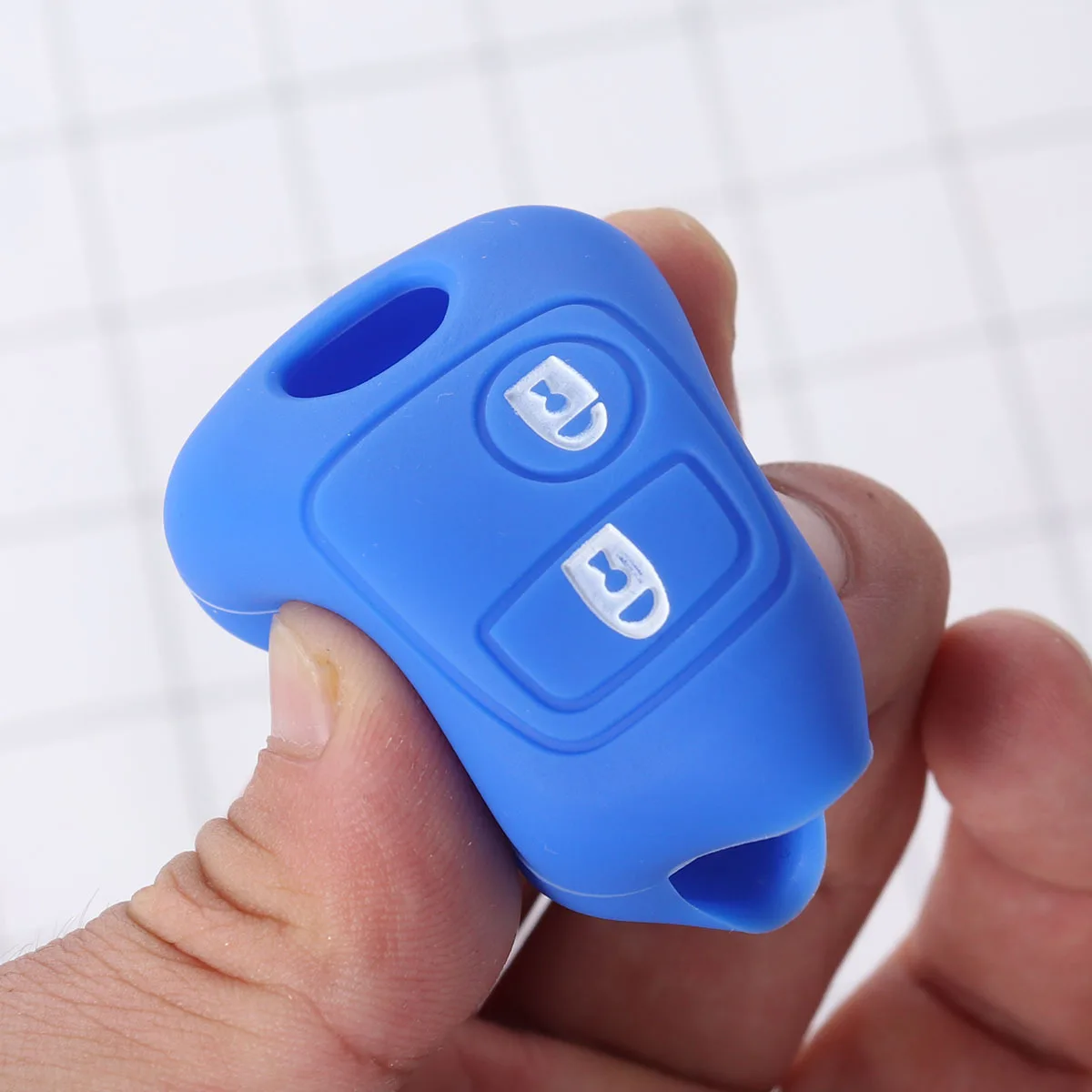 

Silicone Key Case Cover Blue Protective Car Key Container Holder Cushion Cover Scratch Resistant Pocket Organizer for