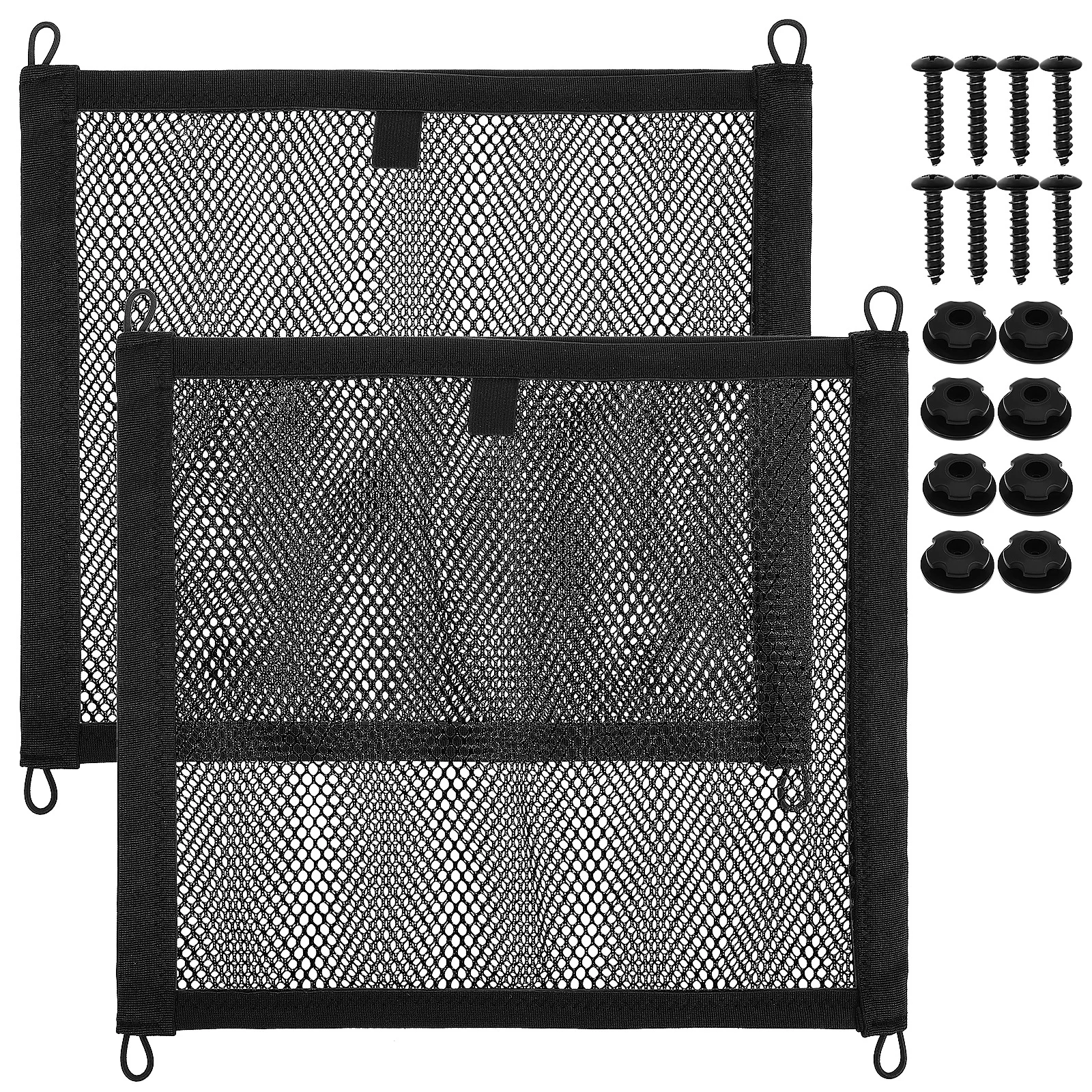 

2Pcs Elastic Trunk Organizer Net Secure Hold for Tools Accessories Easy Install in Vehicles and Home Car Trunk Net
