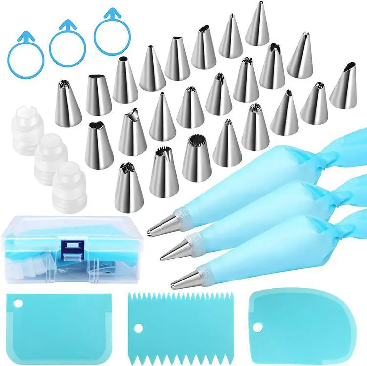 36PCs Cake Decoration Nozzle Cake Decoration Tool Decoration Bag Scraper Silicone Mold For Pastry Cake Decoration Accessories