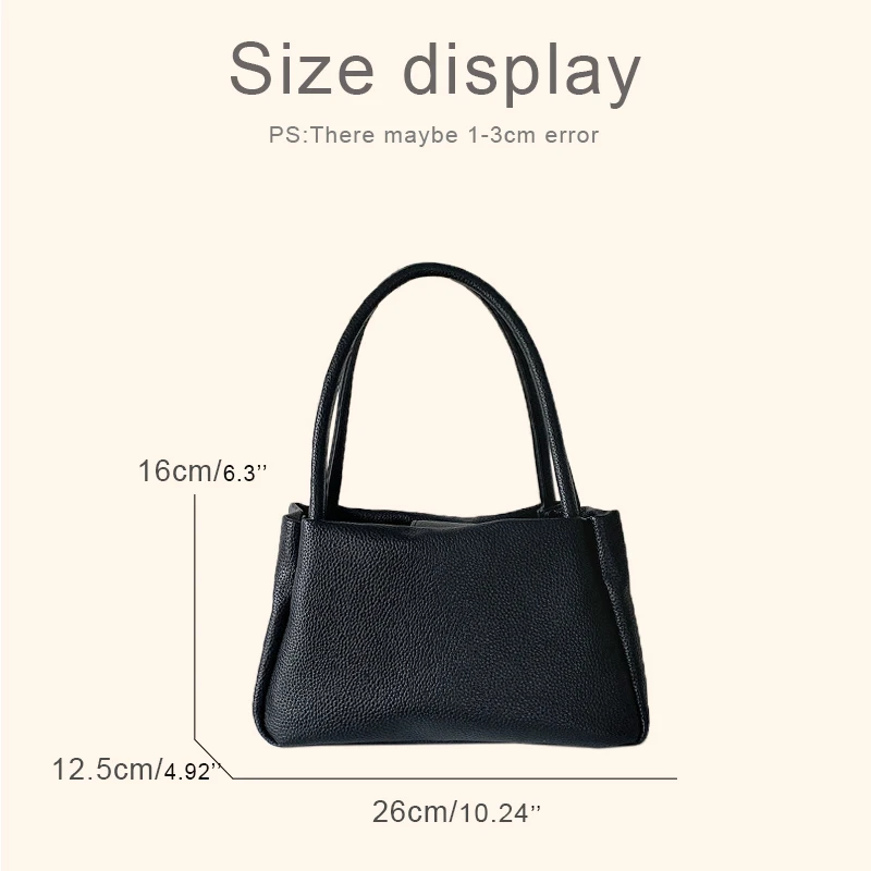 حقائب نسائية كورية كاجوال فاخرة بتصميم جديد لعام 2026، مصنوعة من مادة البولي يوريثان، بنمط الليتشي، مع جيب داخلي وحقيبة كتف بمقبض علوي جودة عالية ًالشحن مجانا وصول الشحن السريع