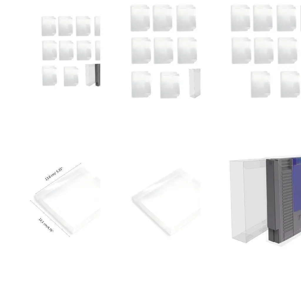 

31BA 10Pcs/pack Clear Protective Cover Case Transparent Game Cartridge Box for NES