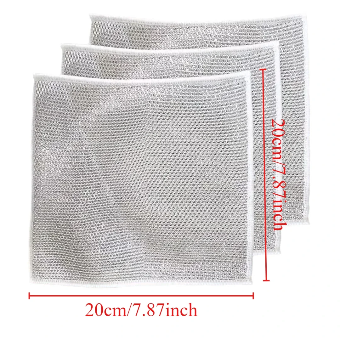 Household Magic Cleaning Cloth, Home Cleaning Rags, Thicken Kitchen Dish Pot Washdishing Cloths Non-Stick Towel Clean Tools